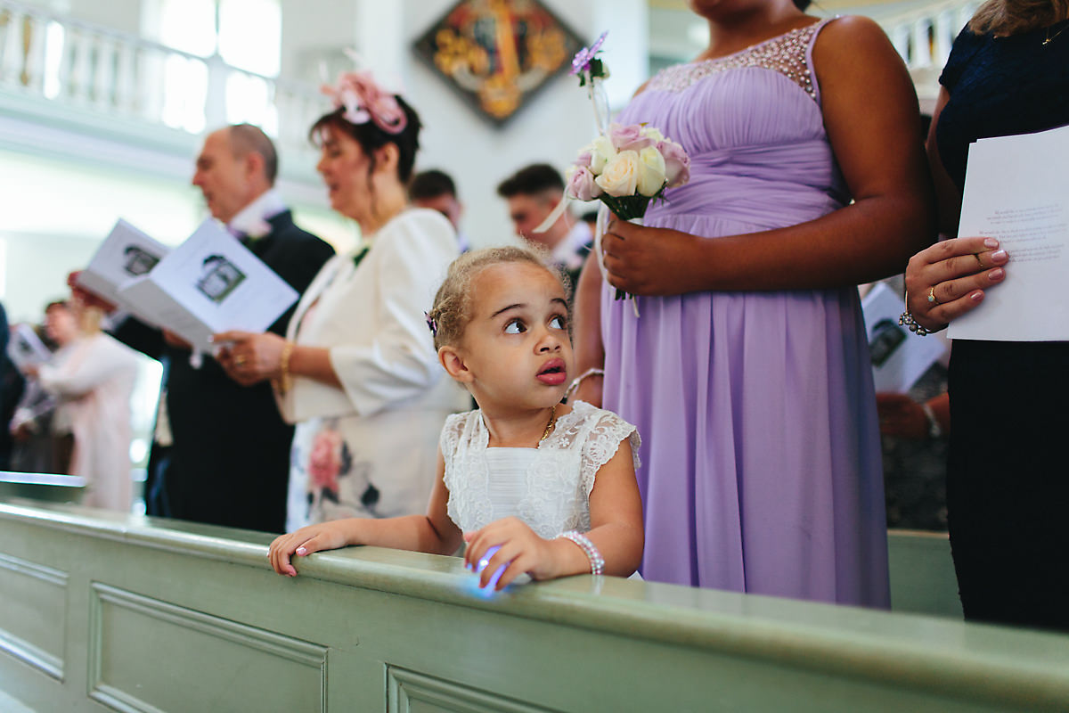 Lulworth castle wedding church ceremony photography