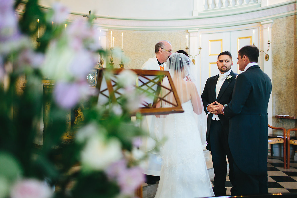 Lulworth castle wedding church ceremony