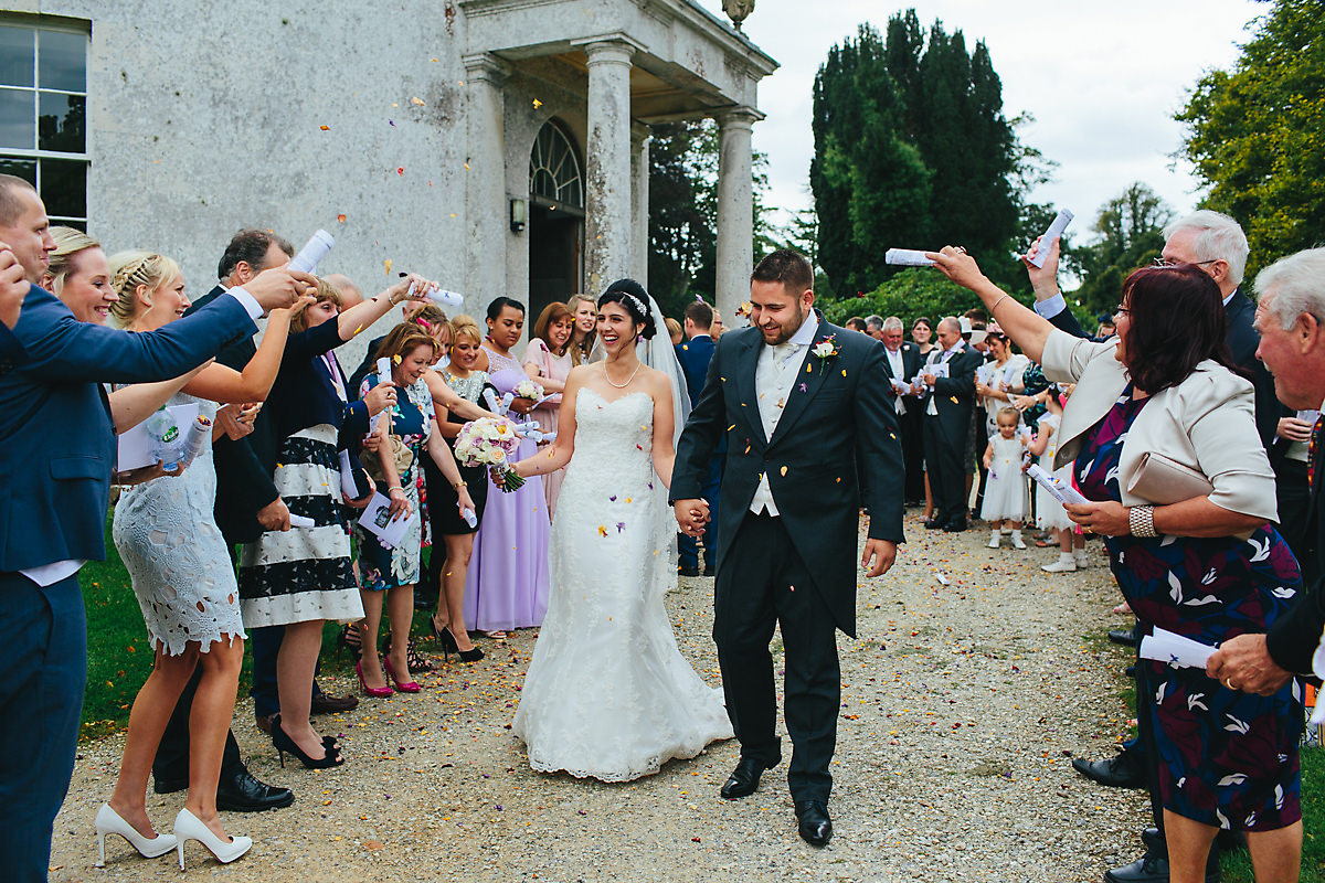 Lulworth Castle catholic church confetti