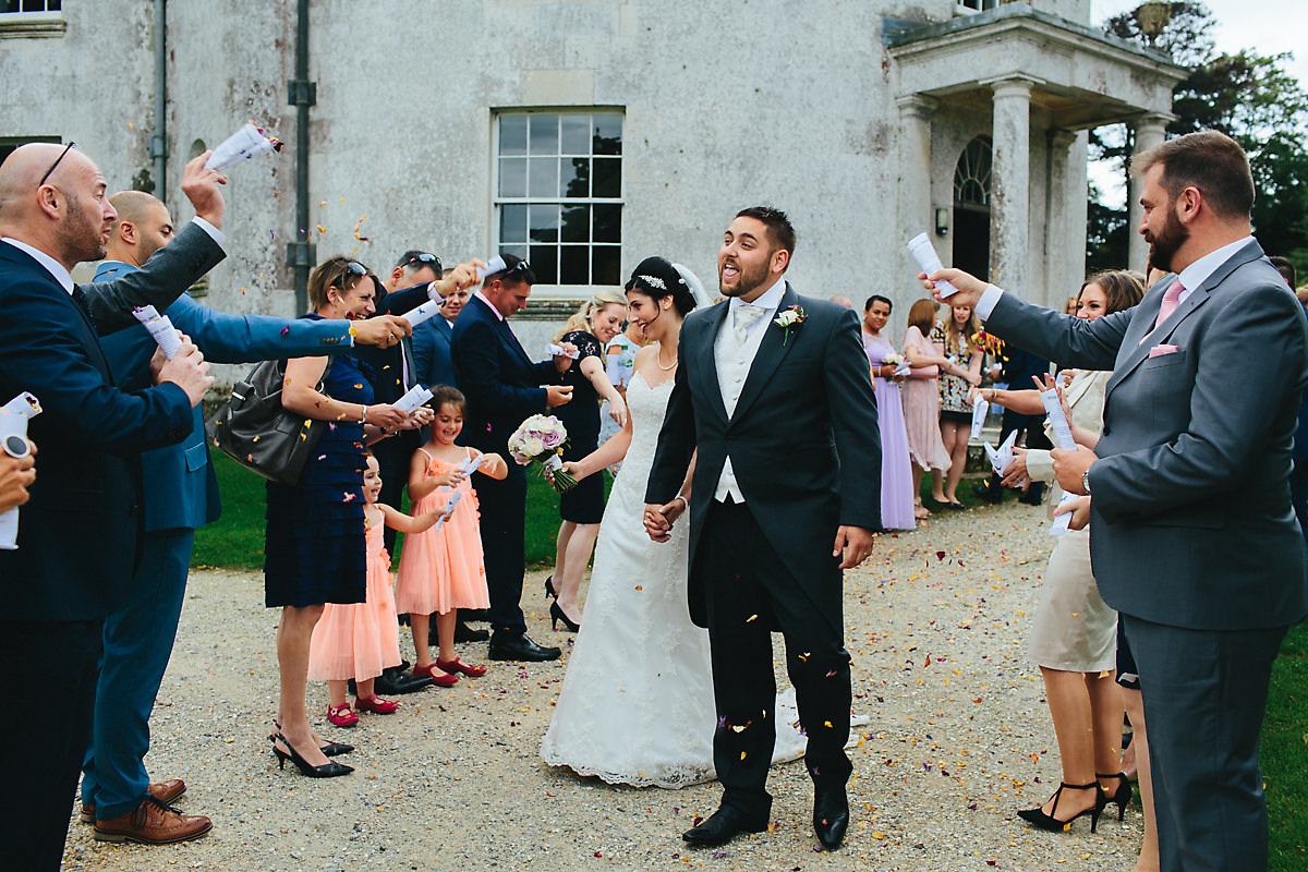 Lulworth Castle catholic church confetti