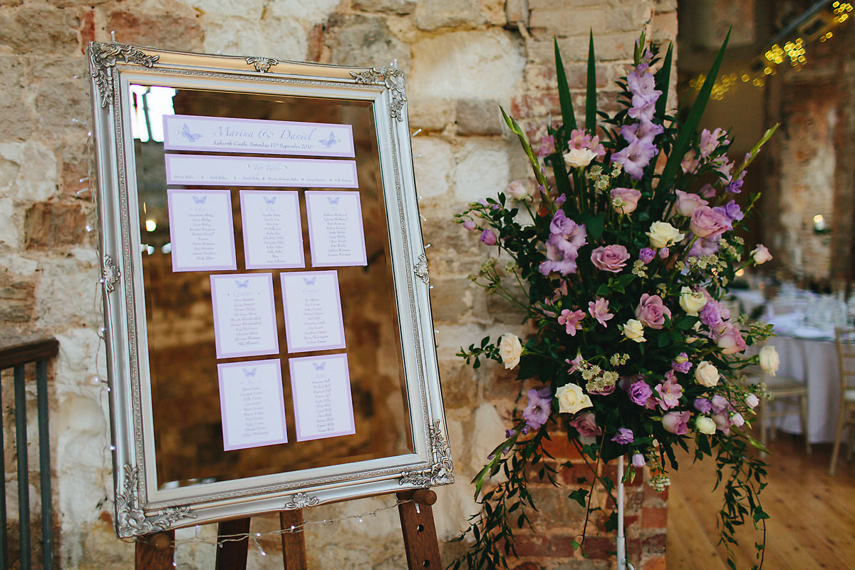 Lulworth Castle wedding decorations
