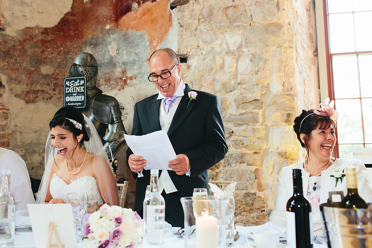 Lulworth Castle Wedding speech photo