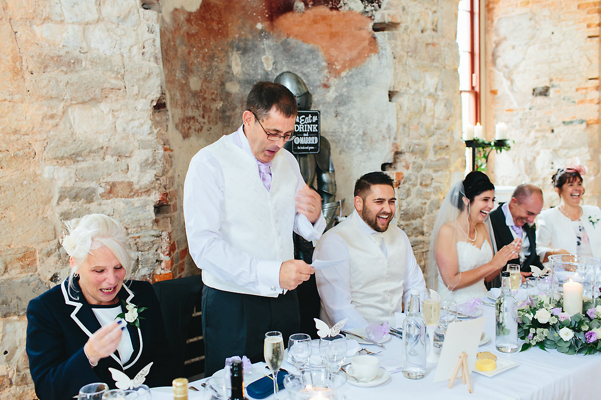 Lulworth Castle Wedding dad speech