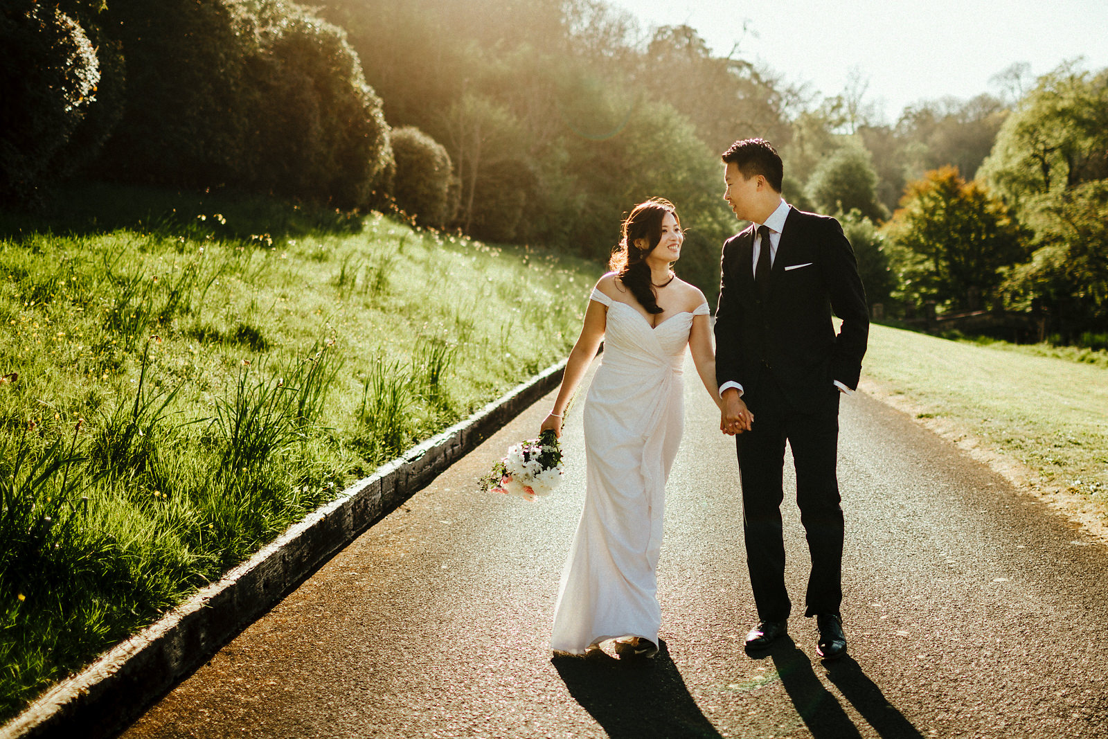 Summer pre-wedding photos in Castle Combe