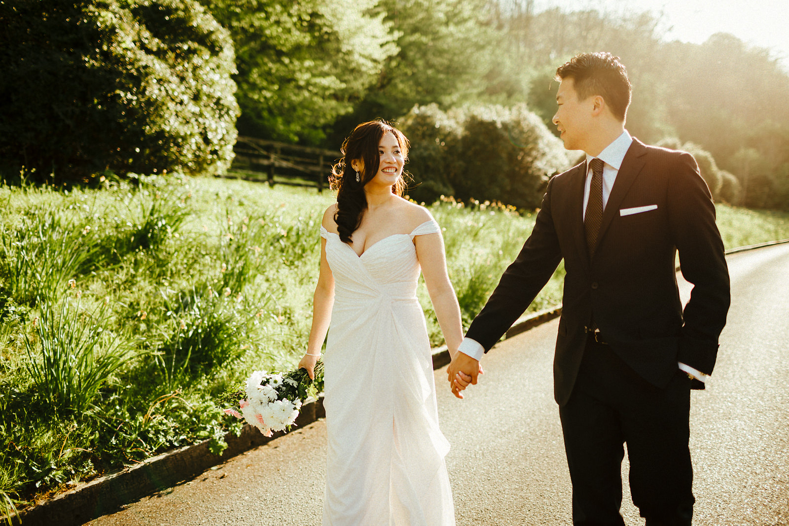 Summer pre-wedding photos in Castle Combe