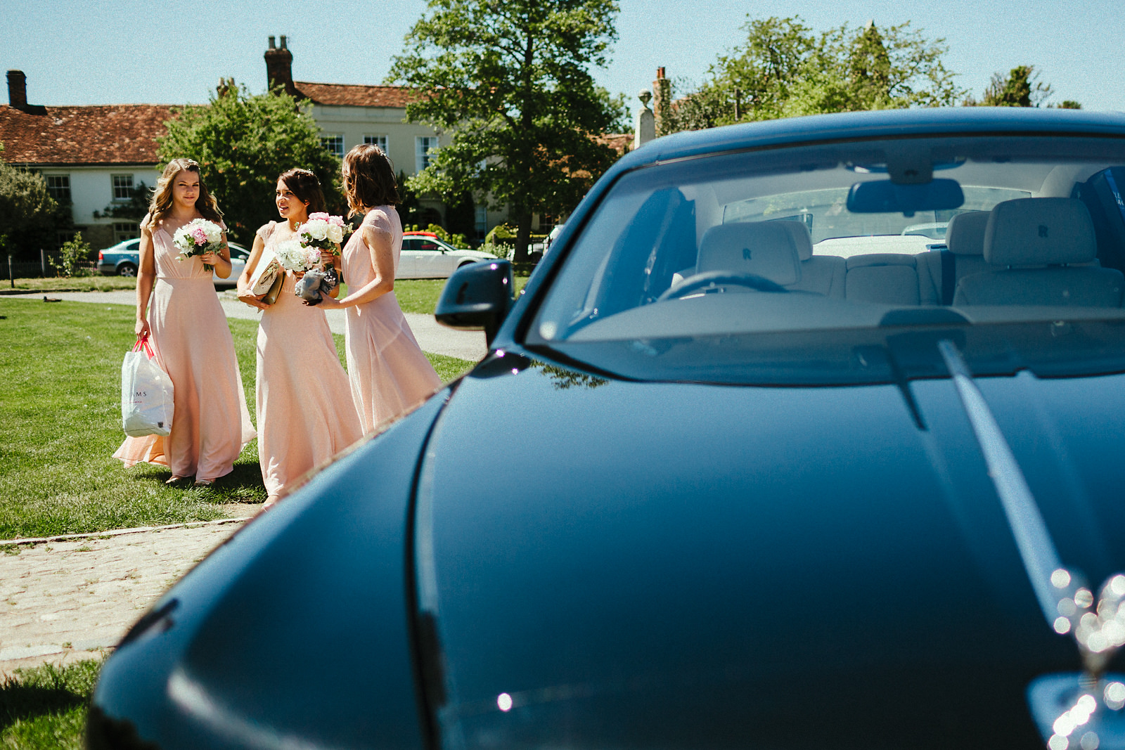 Arrival of bridesmaids in Haddenham