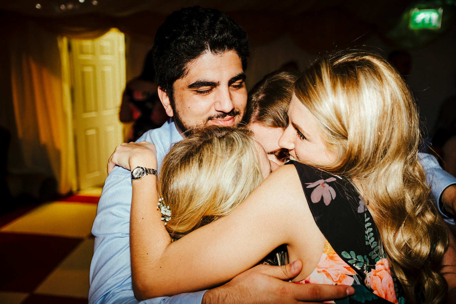 Wedding party at Notley Tythe Barn