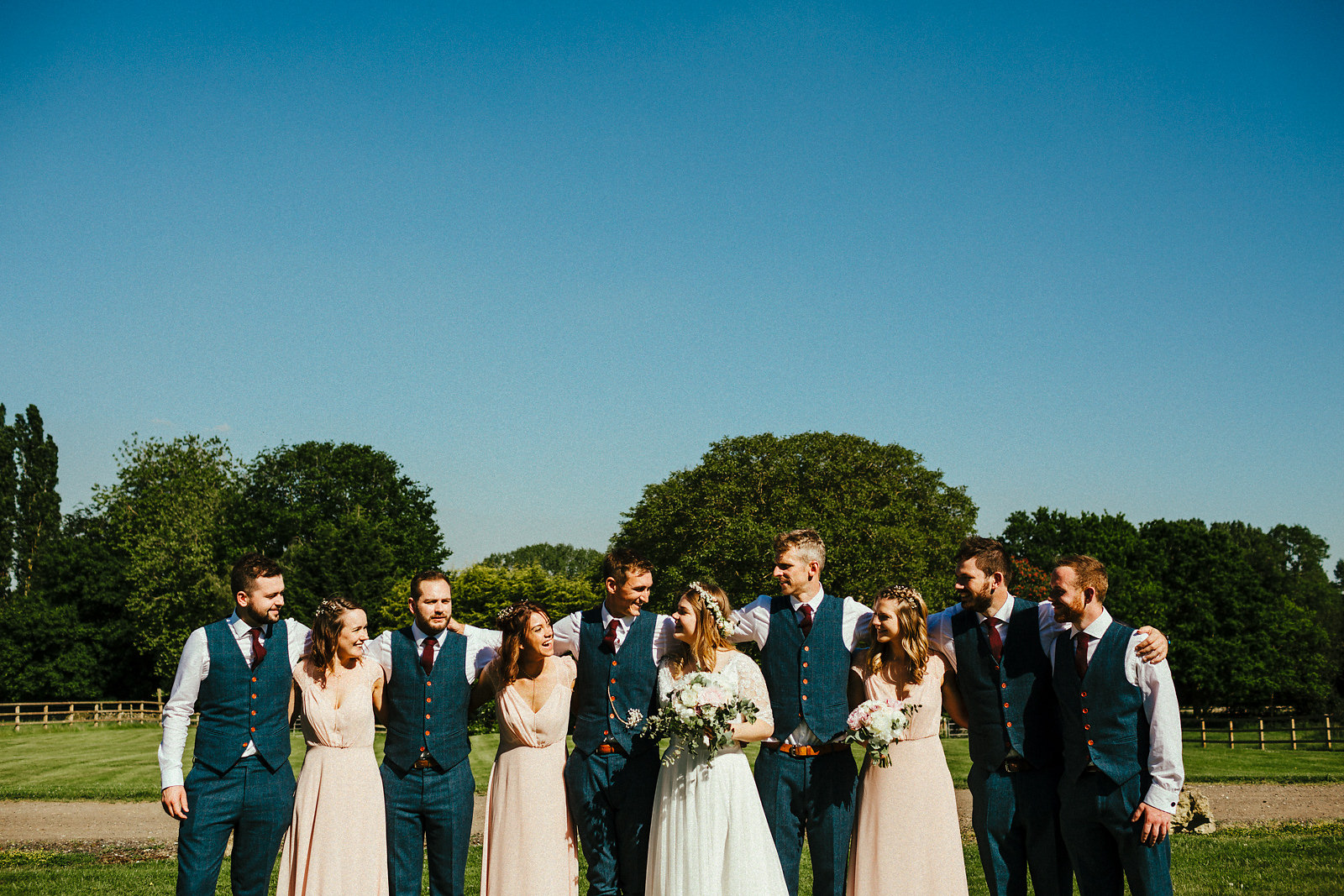 Bridal party group photography