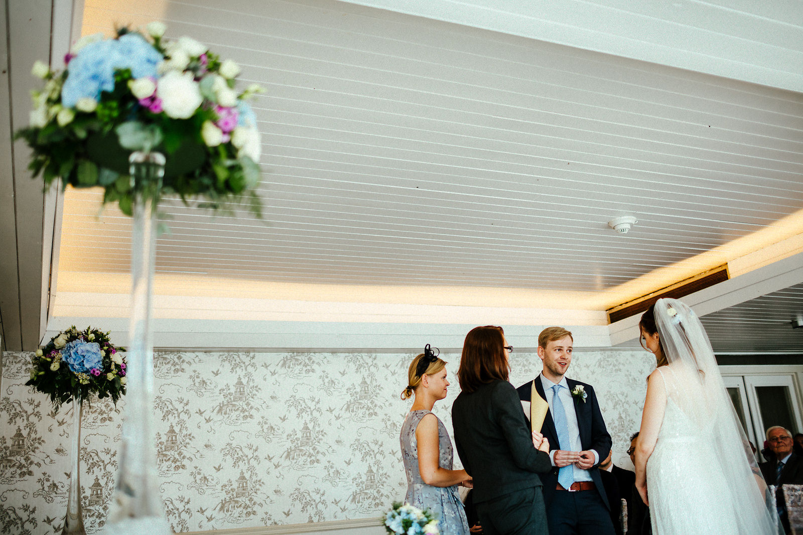 Wedding ceremony at Ravens Ait Surbiton