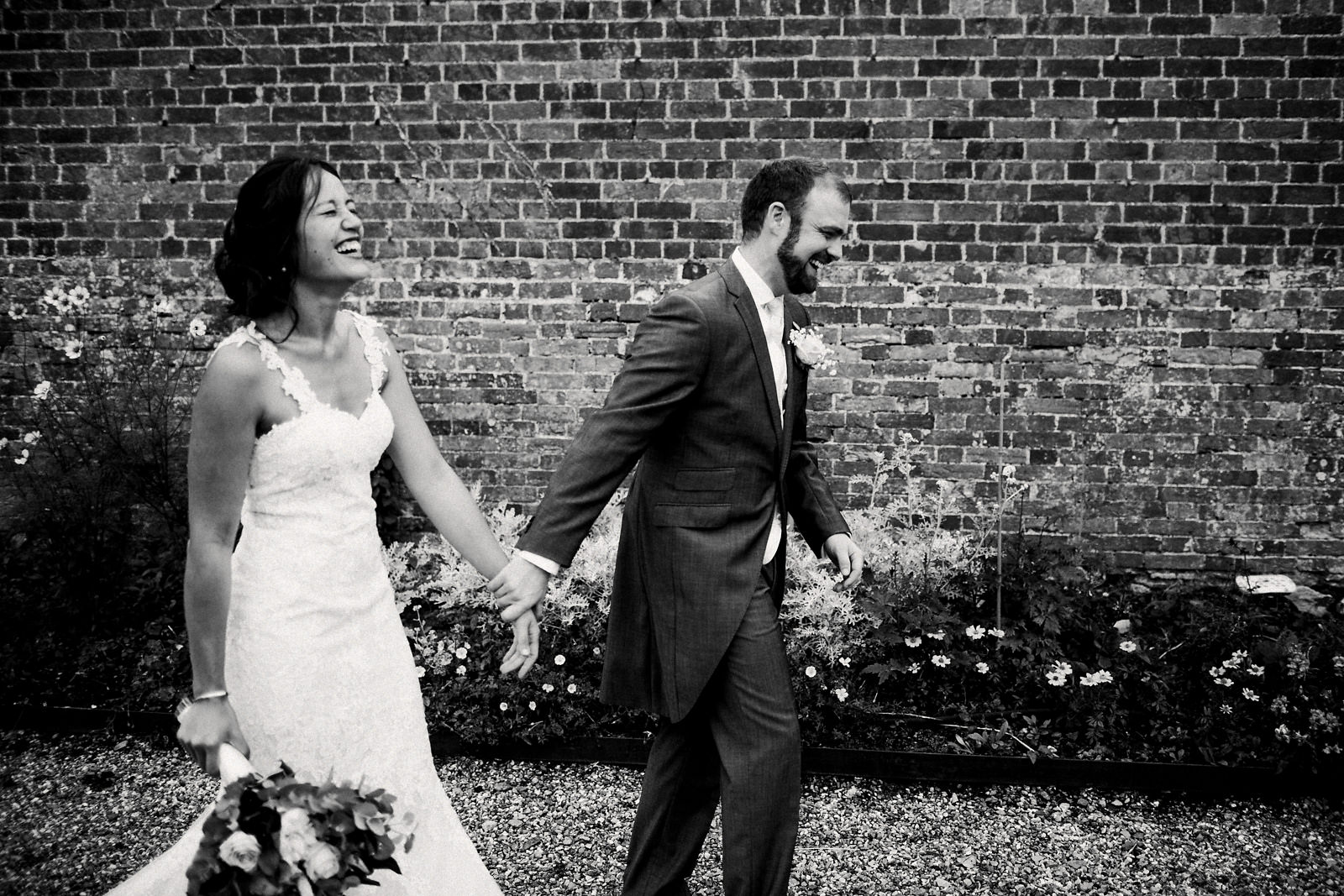 Fun Orchardleigh Walled Garden wedding photographer