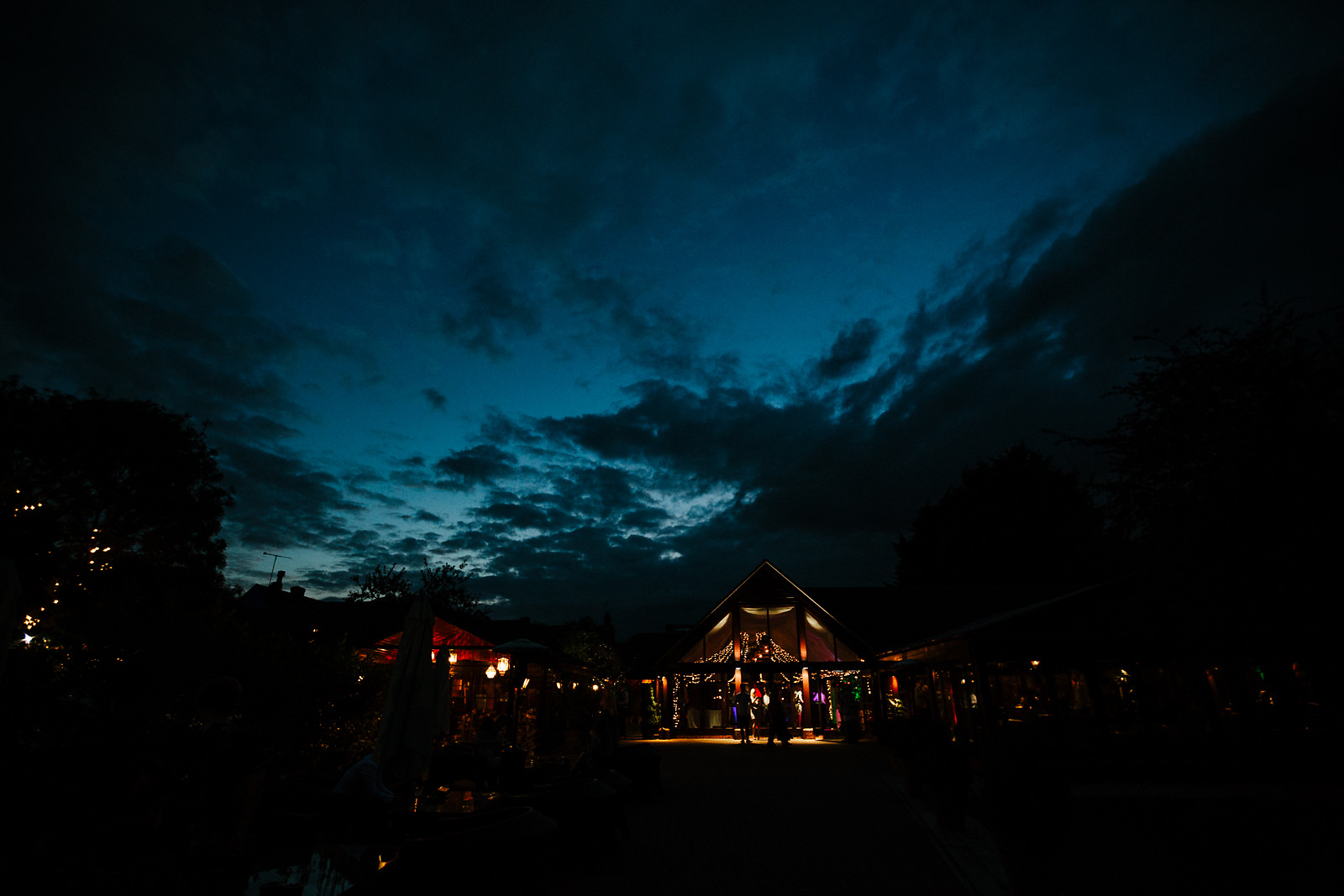 Crazy Bear Stadhampton in the evening