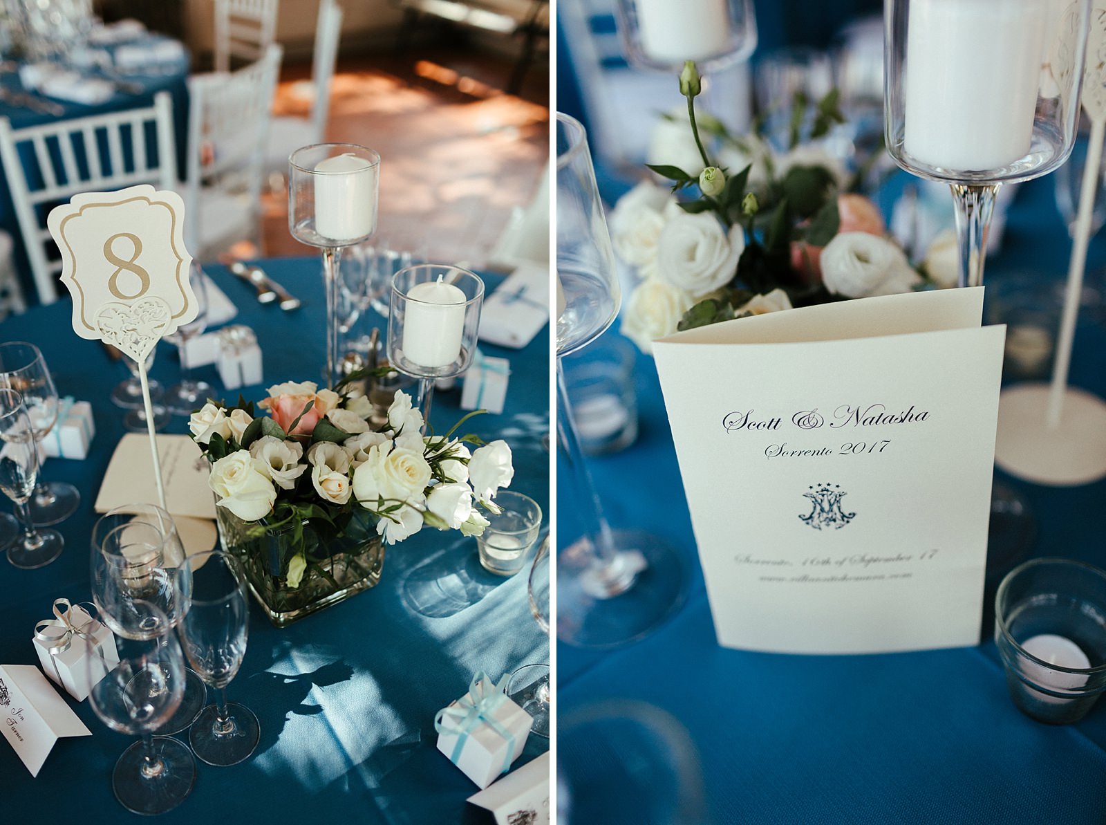 Italian wedding table decorations